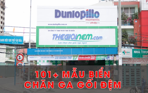 Mẫu biển quảng cáo chăn ga gối đệm