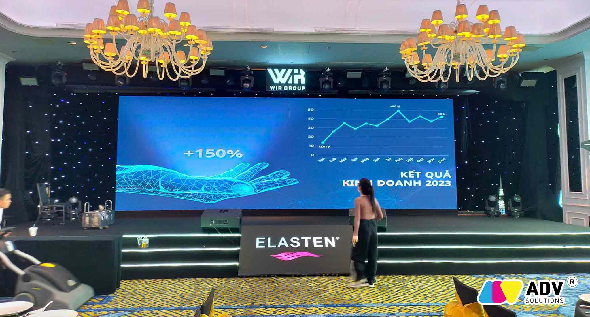 Backdrop sân khấu màn hình Led đảm bảo đủ ánh sáng