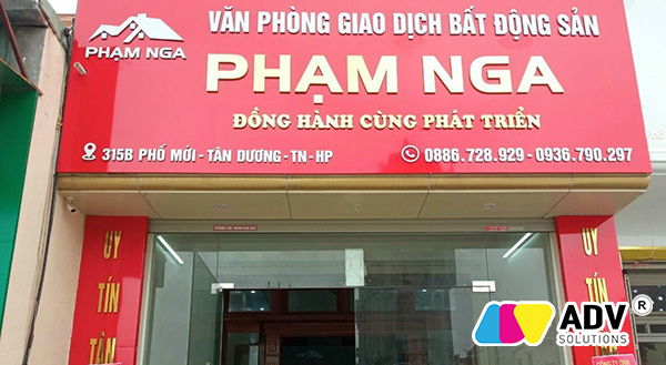 Mẫu bảng hiệu bất động sản đẹp