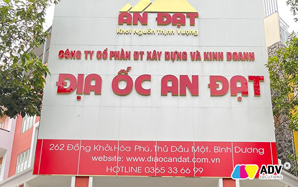 Mẫu bảng hiệu công ty địa ốc đẹp