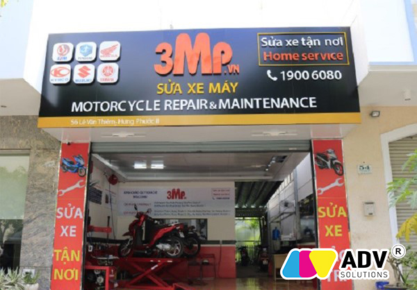 Biển hiệu rửa xe máy chữ nổi mica