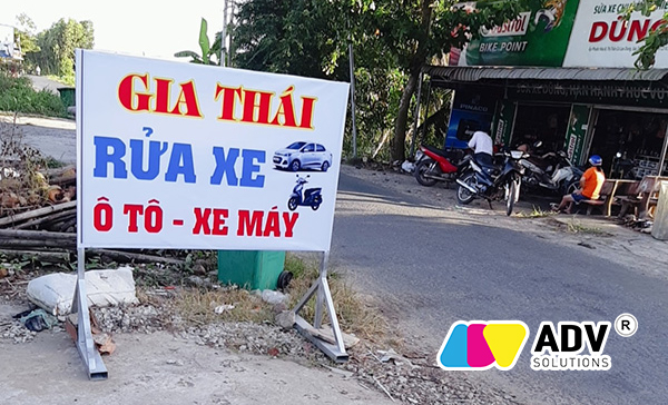 Bảng hiệu rửa xe ô tô- xe máy