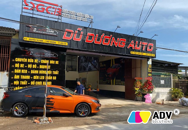 Bảng hiệu rửa xe tôn đẳng cấp